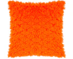 Heya Home Faux Fur Fluff Ball Cushion Cover (Orange Fever) - RV3063