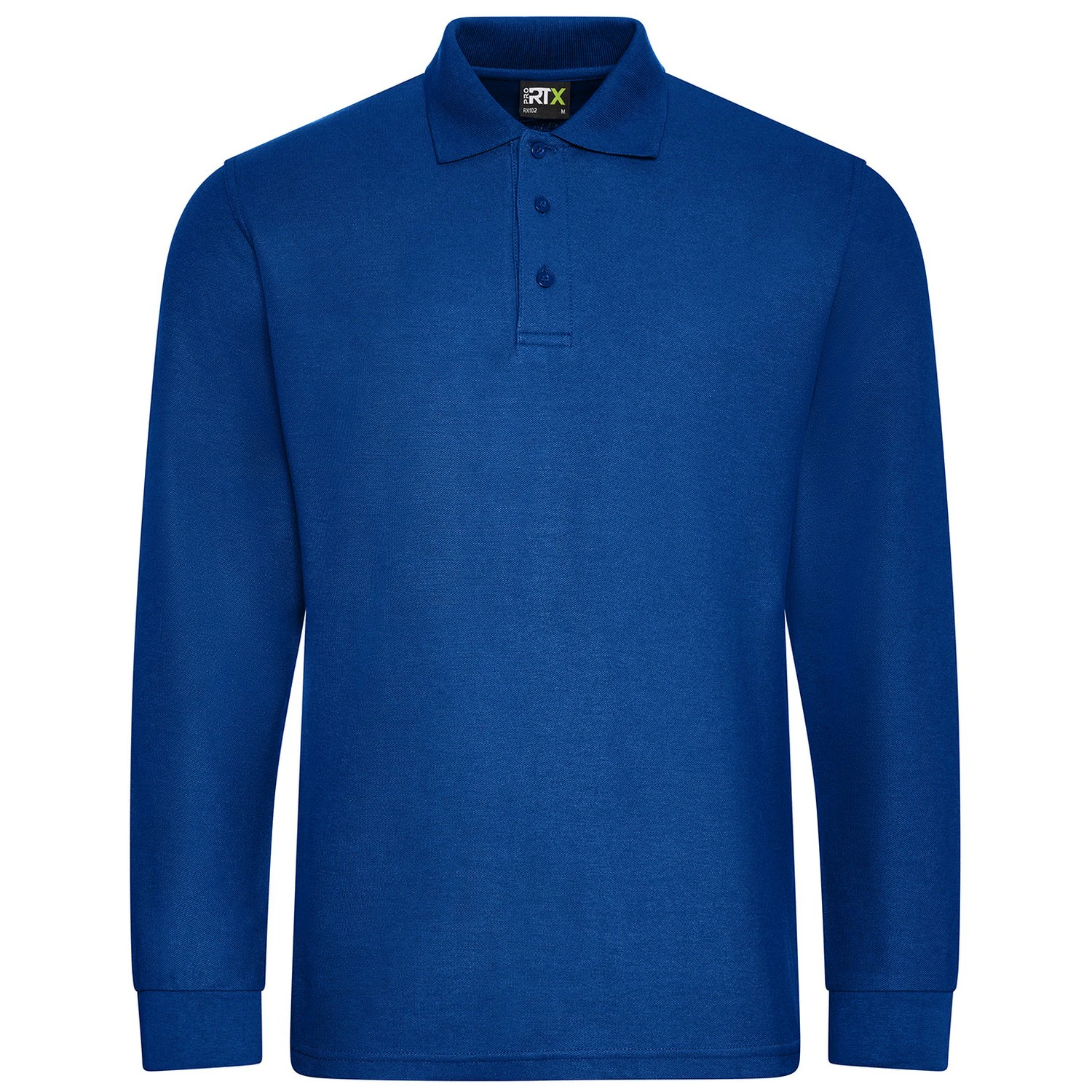 PRO RTX Mens Pro Pique Long-Sleeved Polo Shirt (Royal Blue) - PC5708