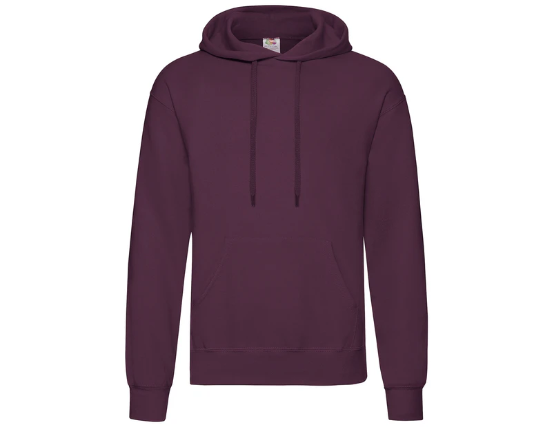 Fruit Of The Loom Unisex Adults Classic Hooded Sweatshirt (Burgundy) - RW7512