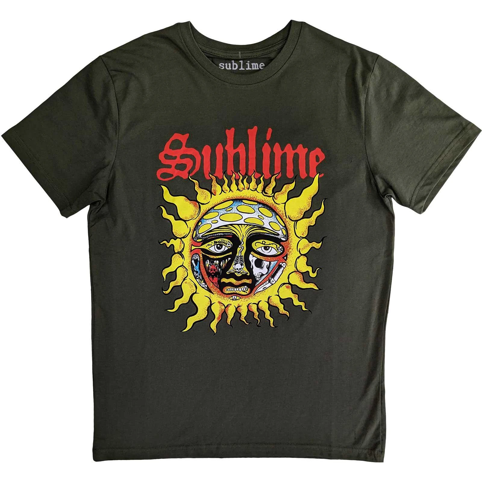 Sublime Unisex Adult Sun T-Shirt (Green/Yellow) - RO5922