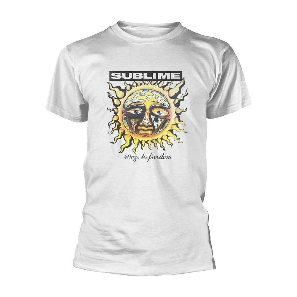 Sublime Unisex Adult 40Oz To Freedom T-Shirt (White) - PH2236