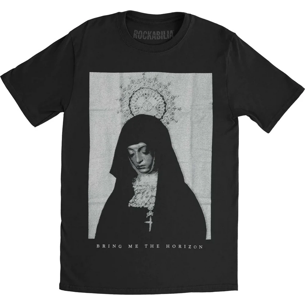 Bring Me The Horizon Womens Nun Cotton T-Shirt (Black) - RO6024