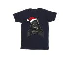 Star Wars Mens Episode IV: A New Hope Darth Vader Humbug T-Shirt (Navy Blue) - BI46797