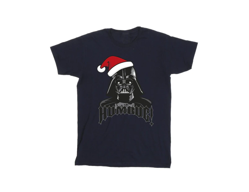 Star Wars Mens Episode IV: A New Hope Darth Vader Humbug T-Shirt (Navy Blue) - BI46797