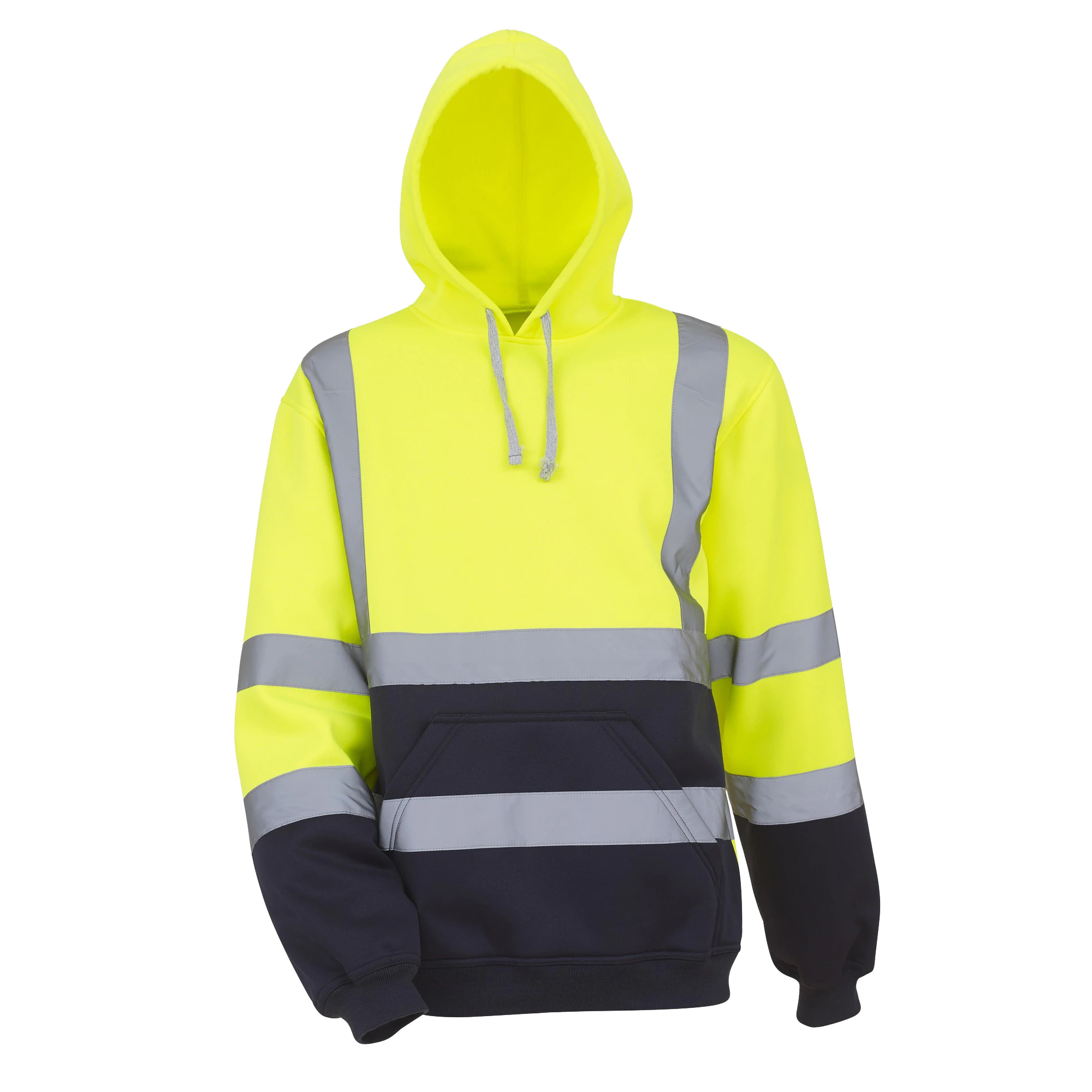 Yoko Mens High Visibility Pull-Over Hoodie (Yellow/Navy) - RW4805