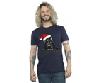 Star Wars Mens Episode IV: A New Hope Darth Vader Humbug T-Shirt (Navy Blue) - BI46797