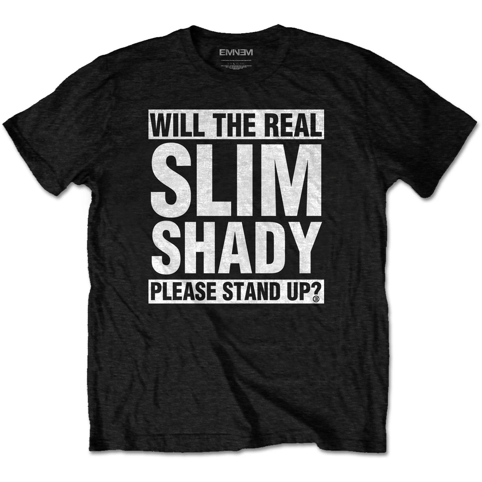 Eminem Unisex Adult The Real Slim Shady T-Shirt (Black) - RO1483