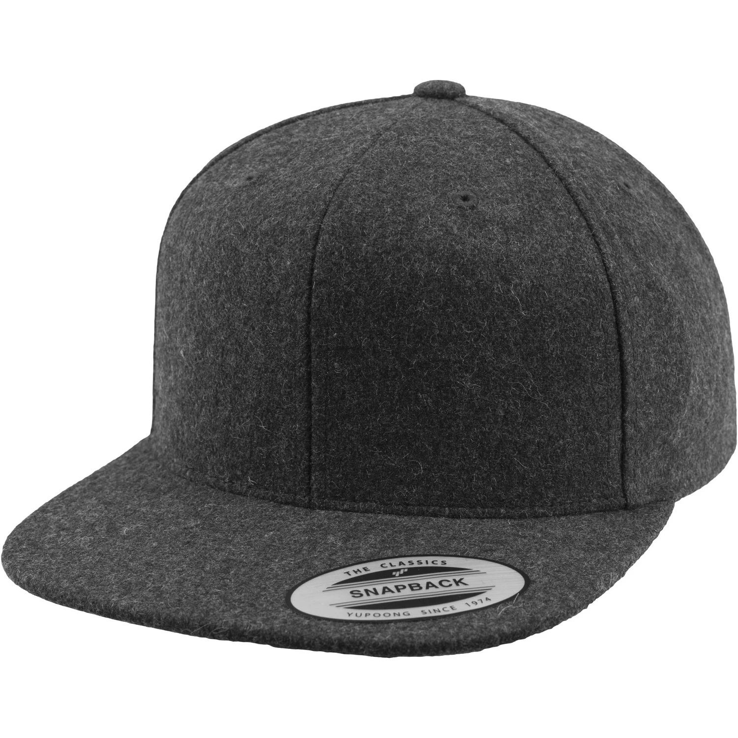 Flexfit By Yupoong Melton Wool Snapback Cap (Dark Grey) - RW7610