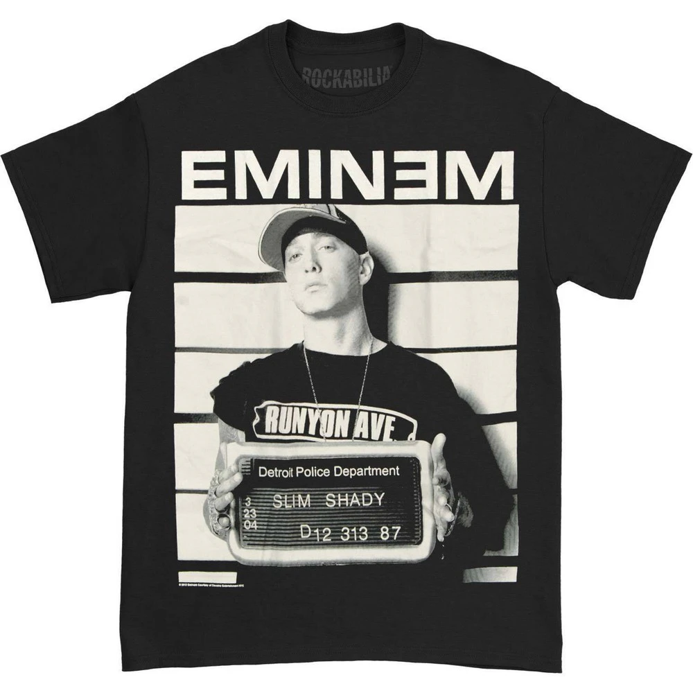 Eminem Unisex Adult Arrest T-Shirt (Black) - RO1382