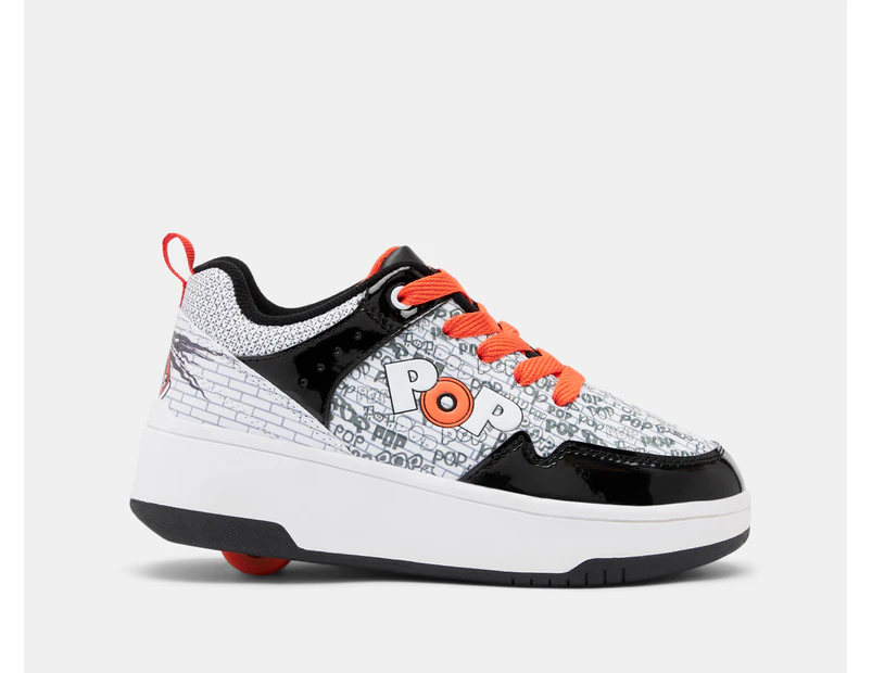 Heelys Boys' POP Contend Skate Shoes - Black/White/Orange