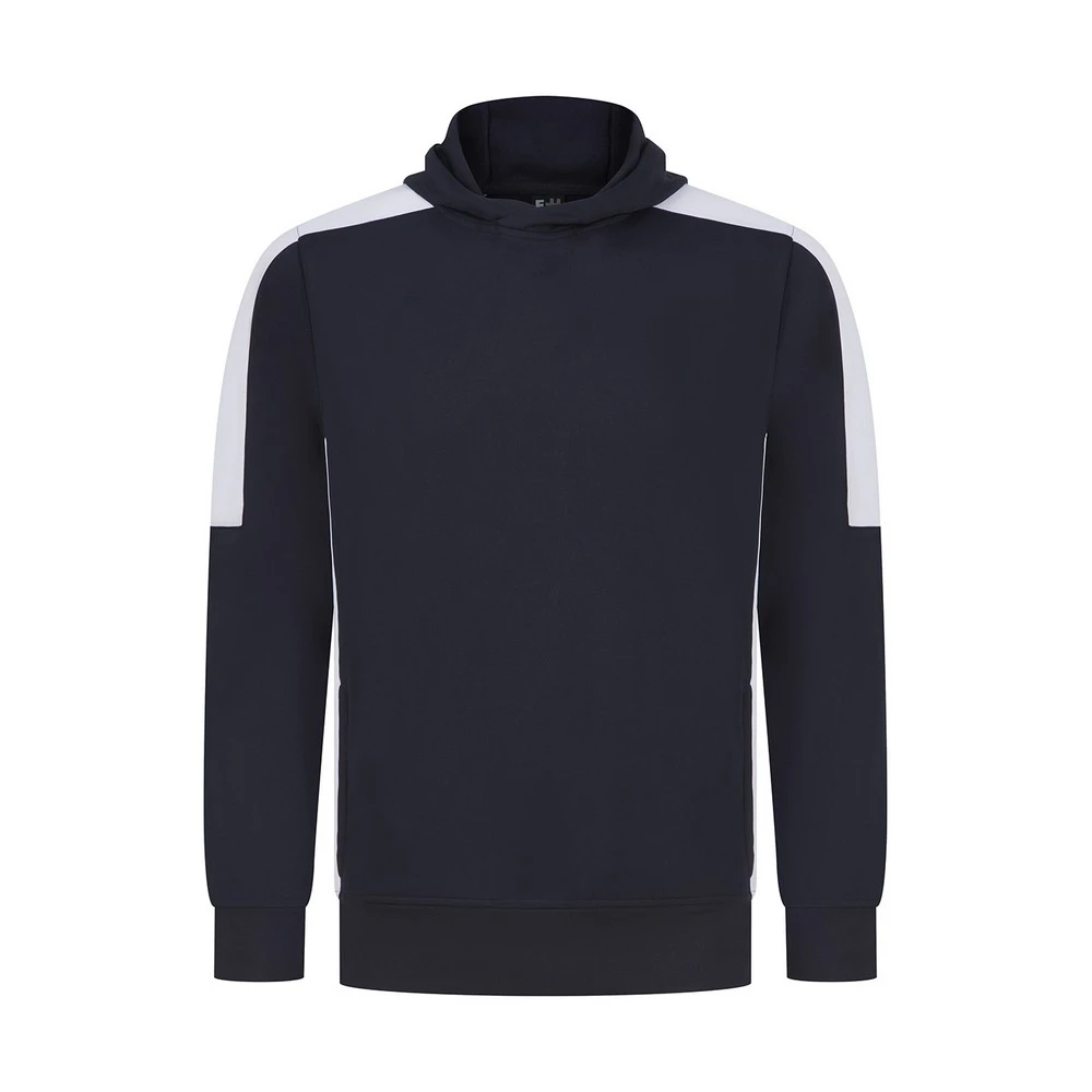 Finden & Hales Unisex Adult Contrast Panel Hoodie (Navy/White) - PC6539