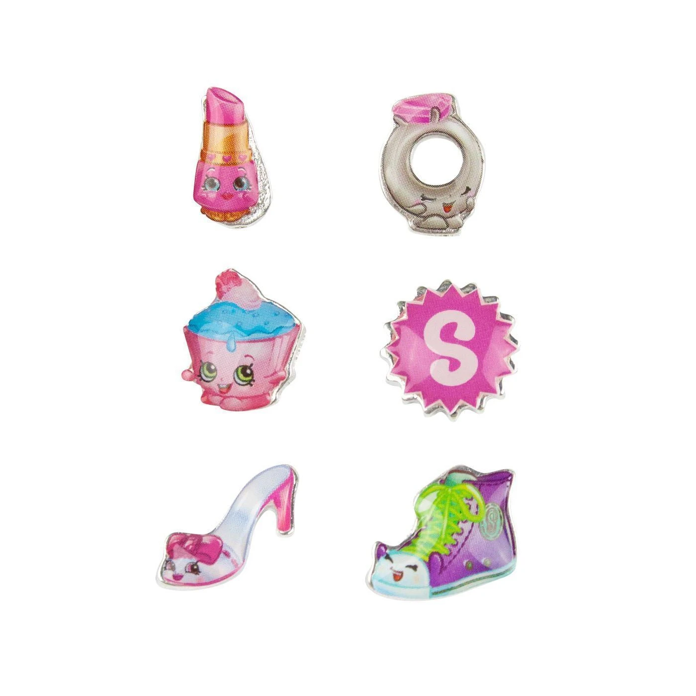 Shopkins Girls Characters Earring Set (Pack of 6) (Multicoloured) - NS6362