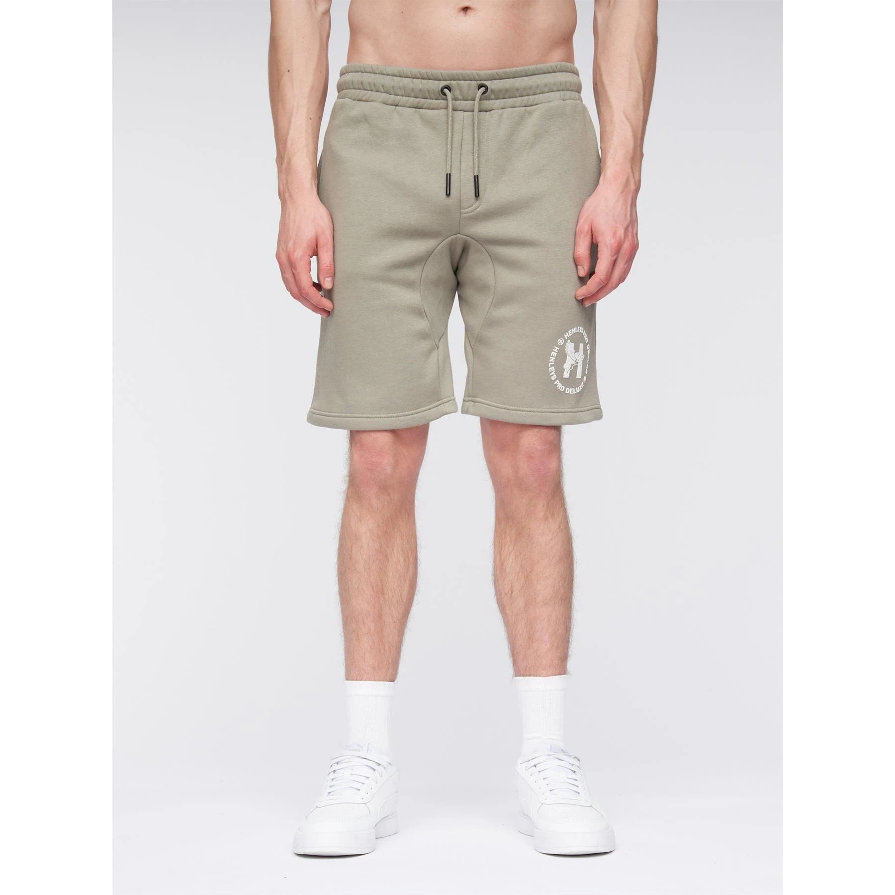 Henleys Mens Metafone Sweat Shorts (Dusty Olive) - BG1403