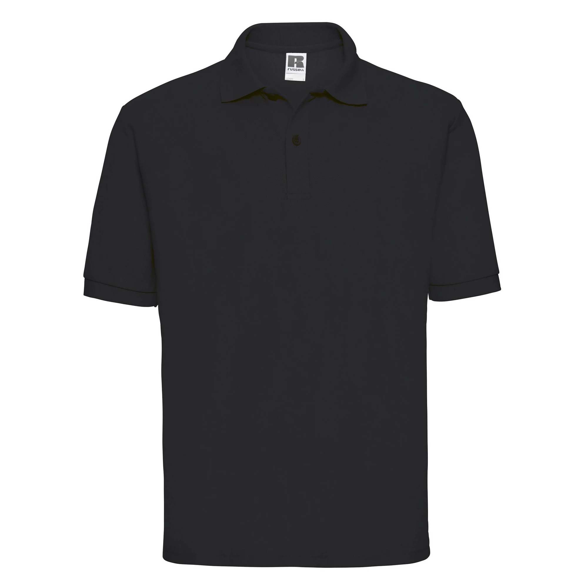 Russell Mens Polycotton Pique Polo Shirt (Black) - PC6401