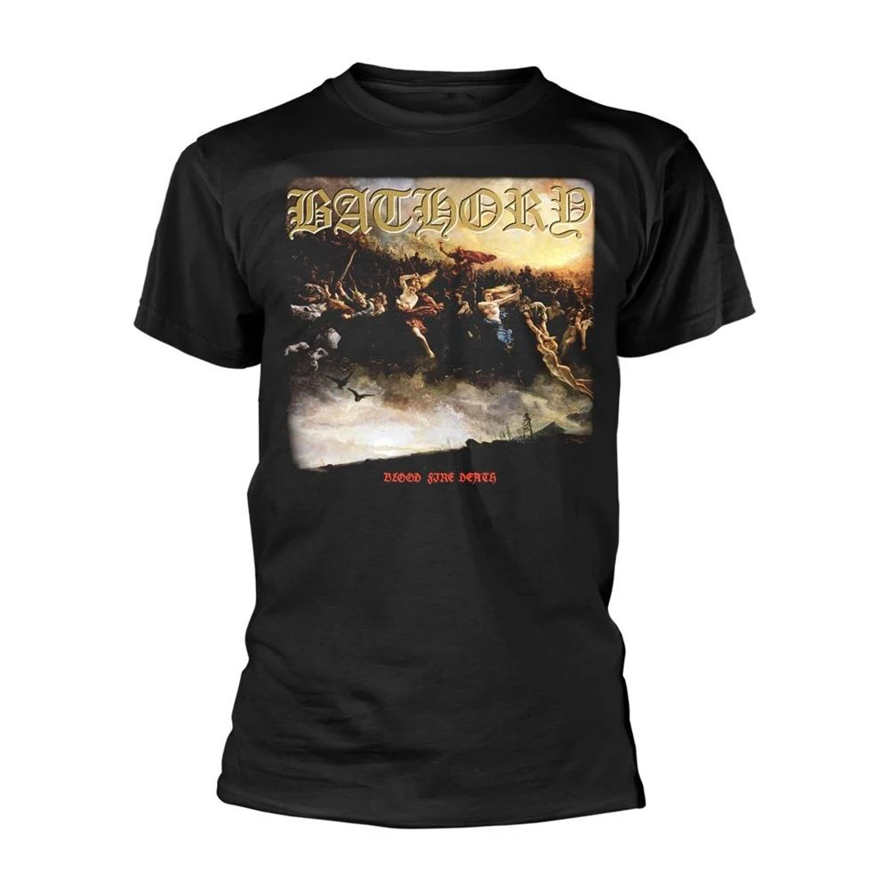 Bathory Unisex Adult Blood Fire Death Back Print T-Shirt (Black) - PH927