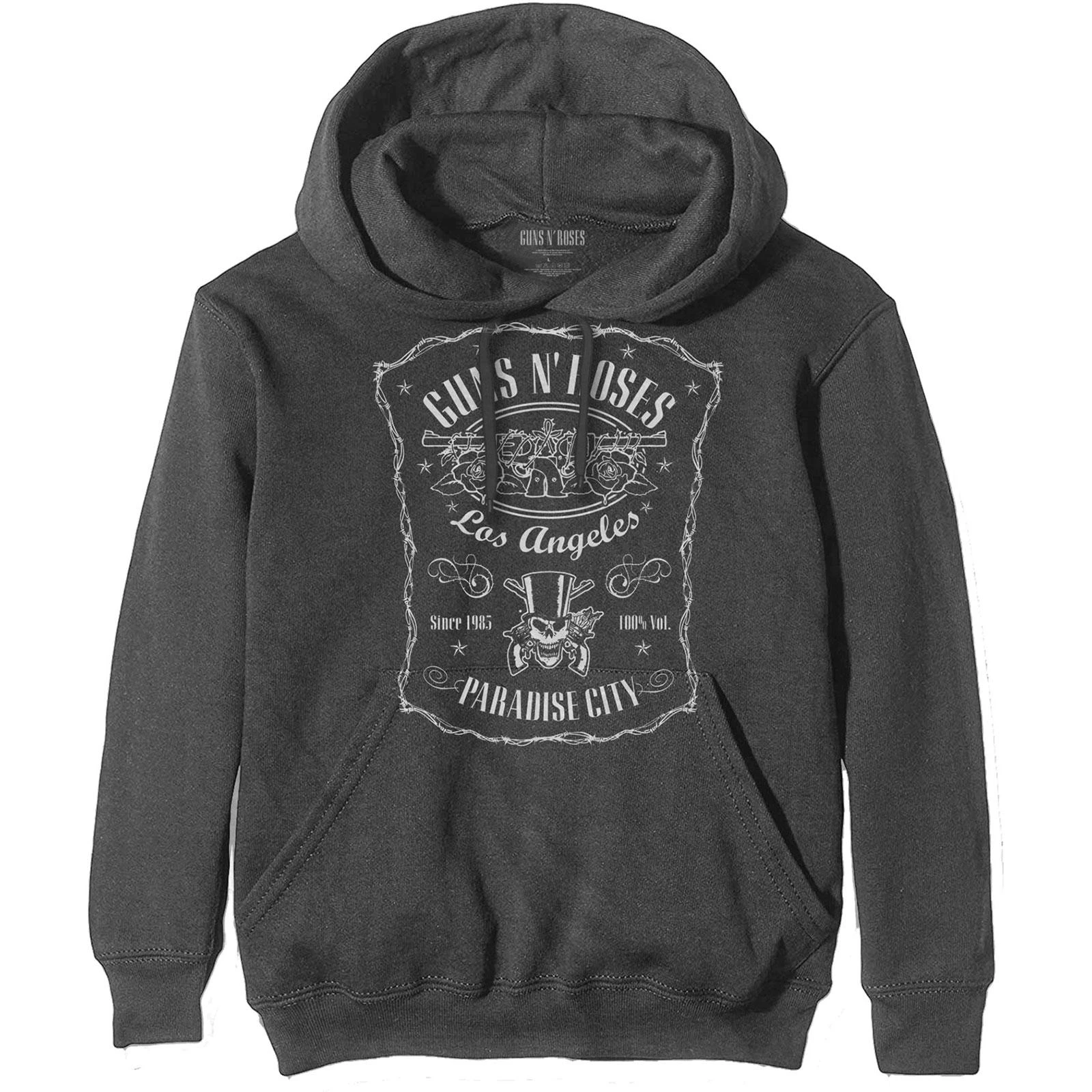 Guns N Roses Unisex Adult Paradise City Hoodie (Charcoal Grey) - RO750