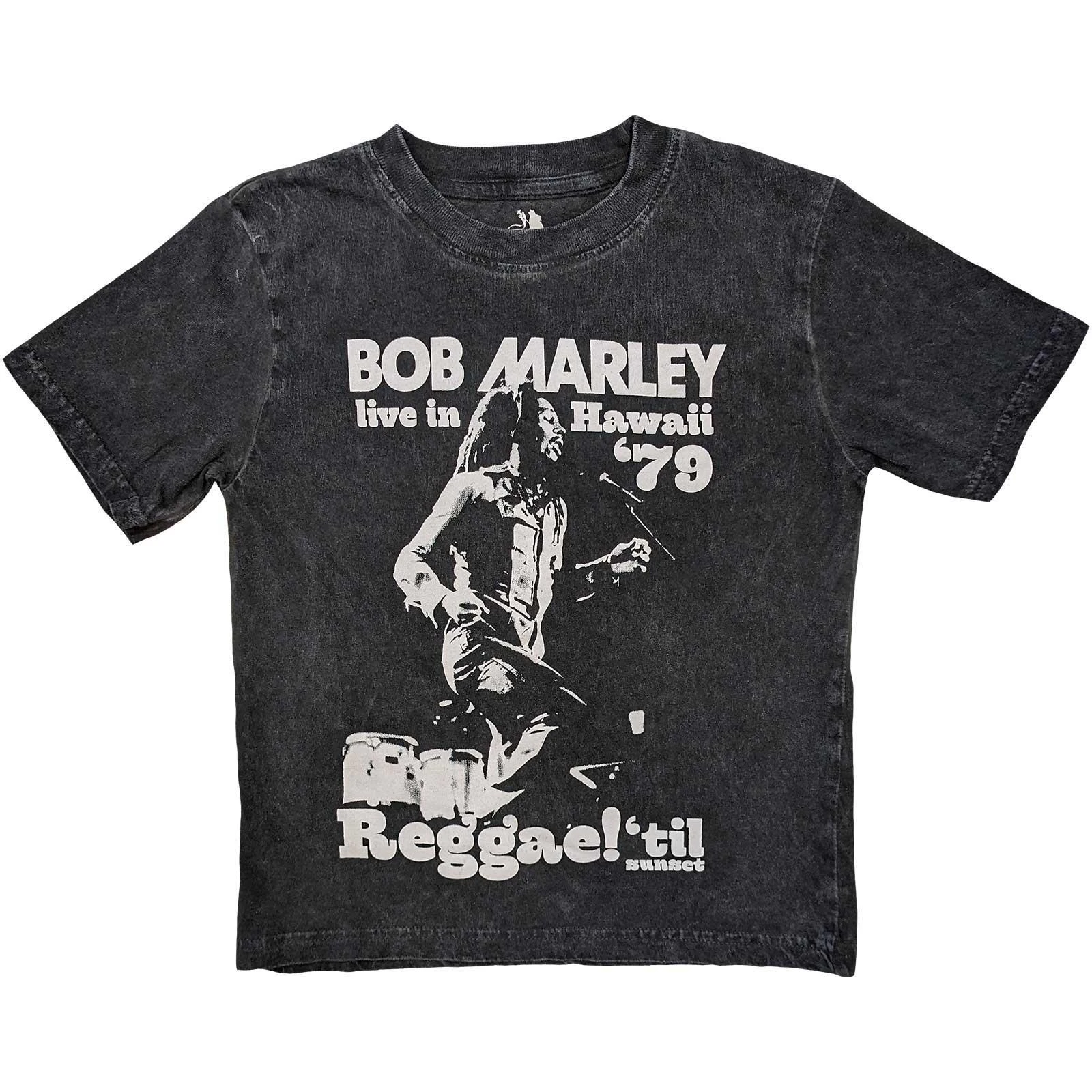 Bob Marley Childrens/Kids Hawaii Snow Washed T-Shirt (Charcoal Grey) - RO8910