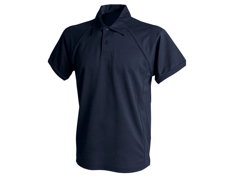 Finden & Hales Mens Piped Performance Polo Shirt (Navy) - PC6201