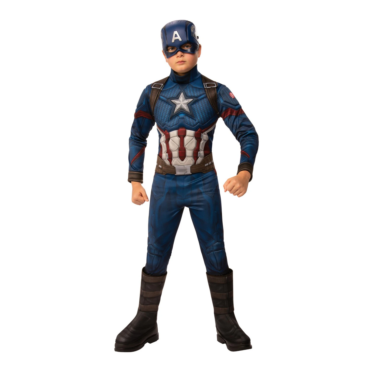 Captain America Boys Deluxe Costume (Multicoloured) - BN5145