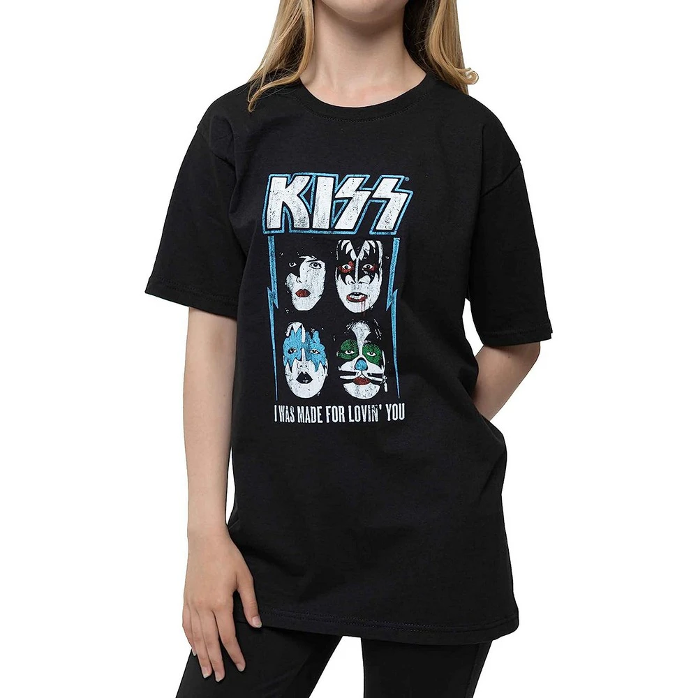 Kiss Childrens/Kids Made For Lovin´ You Cotton T-Shirt (Black) - RO3659