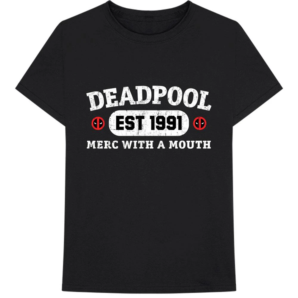 Deadpool Unisex Adult Merc With A Mouth Cotton T-Shirt (Black) - RO8021