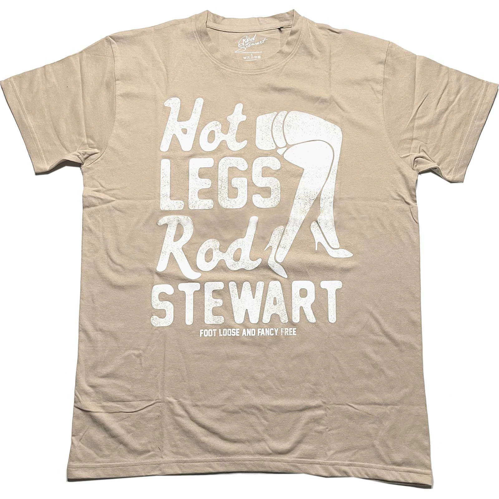 Rod Stewart Unisex Adult Hot Legs T-Shirt (Sand) - RO5288