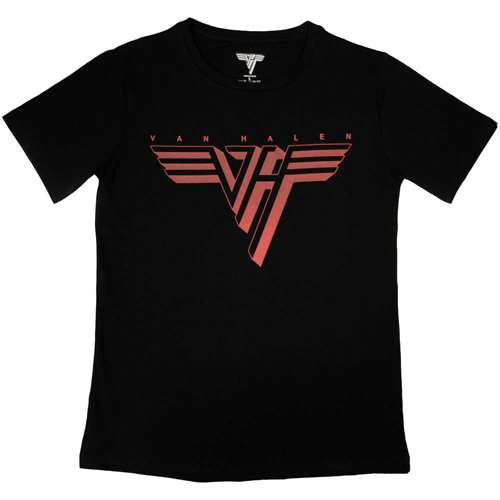 Van Halen Womens Classic Logo T-Shirt (Black/Red) - RO10328