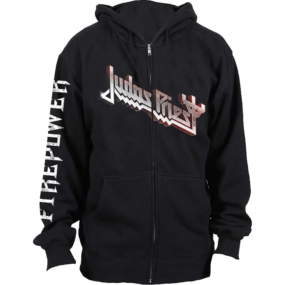 Judas Priest Unisex Adult Firepower Full Zip Hoodie (Black) - RO9176