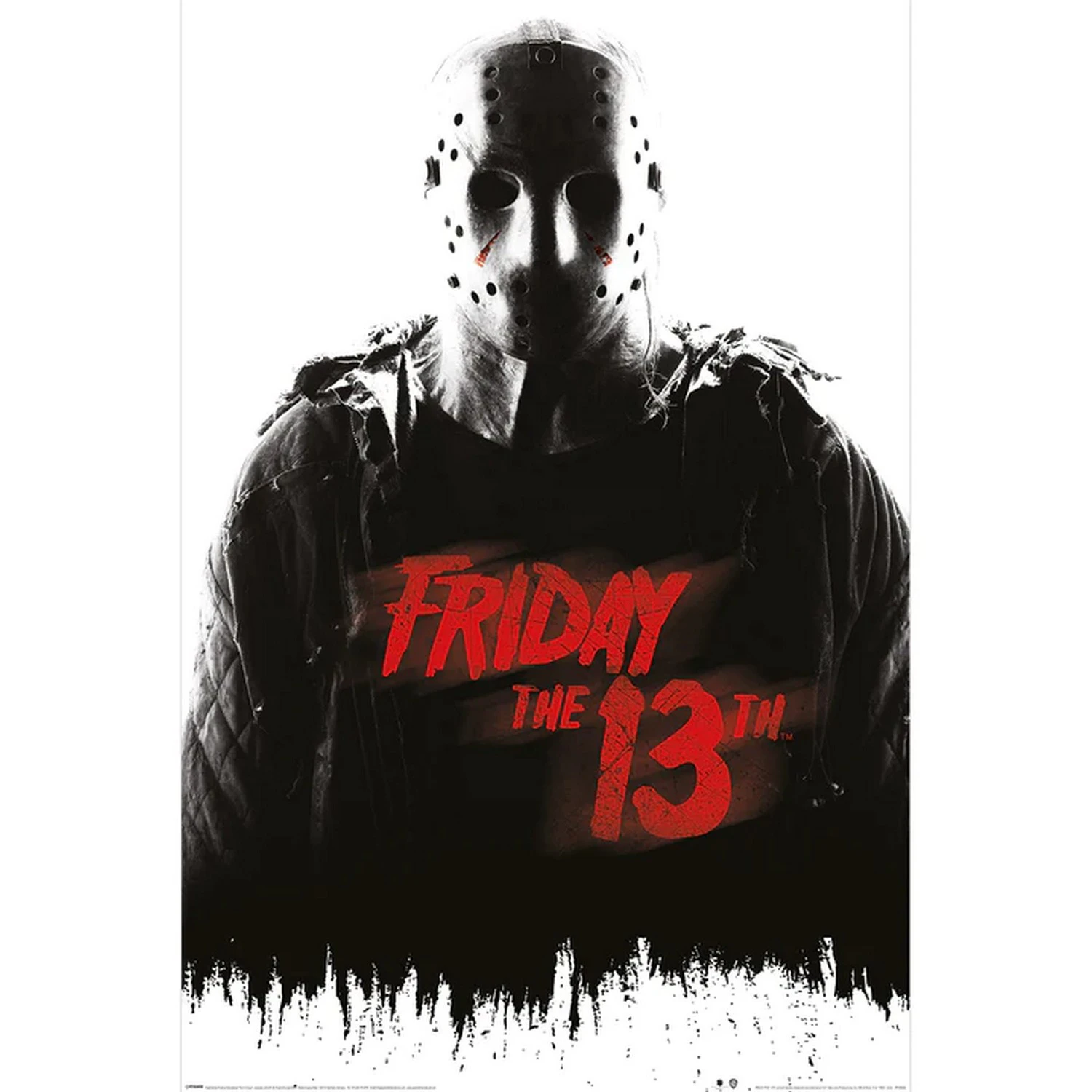 Friday The 13th Jason Voorhees Poster (White/Black/Red) - PM4834