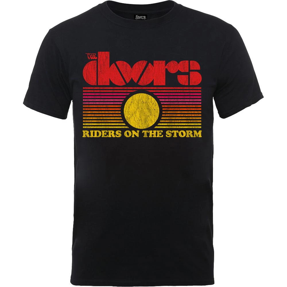 The Doors Unisex Adult Riders On The Storm Sunset Cotton T-Shirt (Black) - RO7403