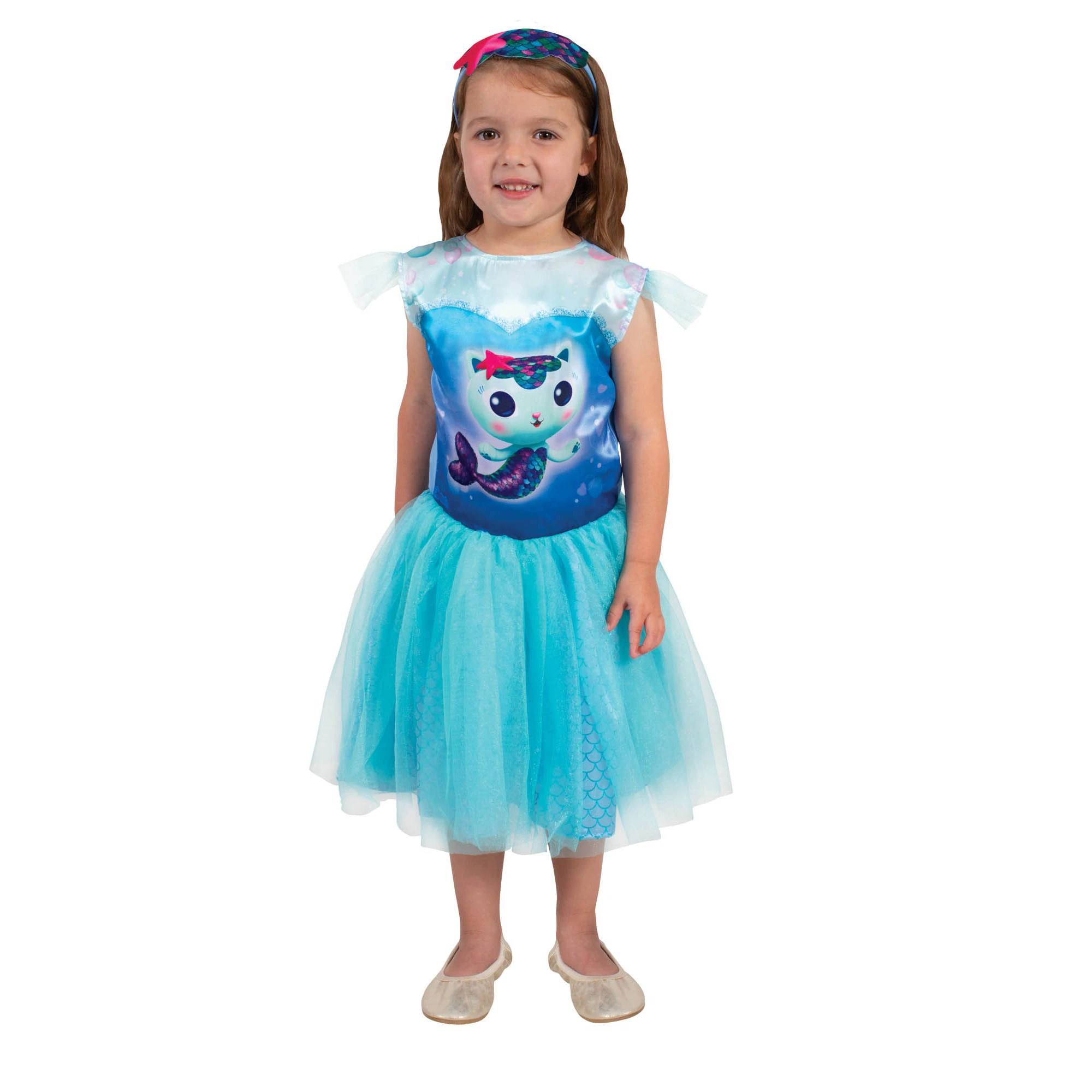 Gabby´s Dollhouse Girls Mercat Tutu Costume (Blue) - BN5679