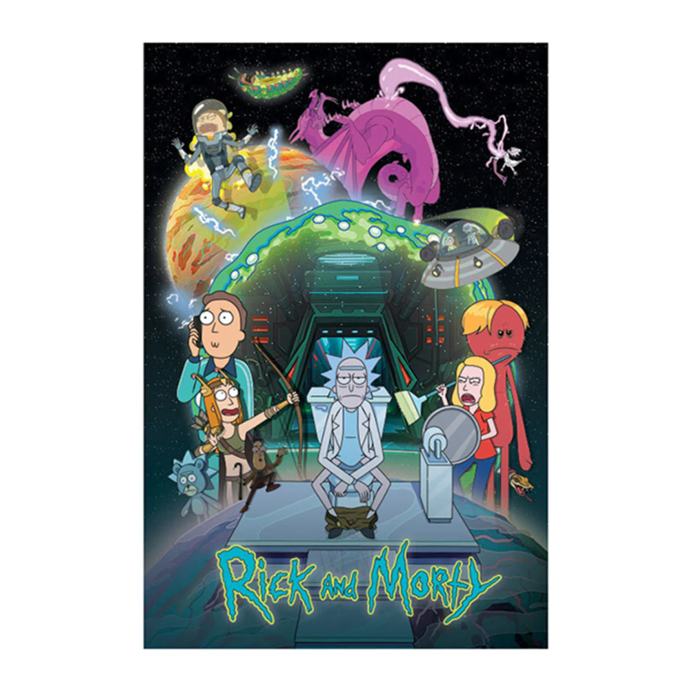 Rick And Morty Toilet Adventure Poster (Multicoloured) - PM4090