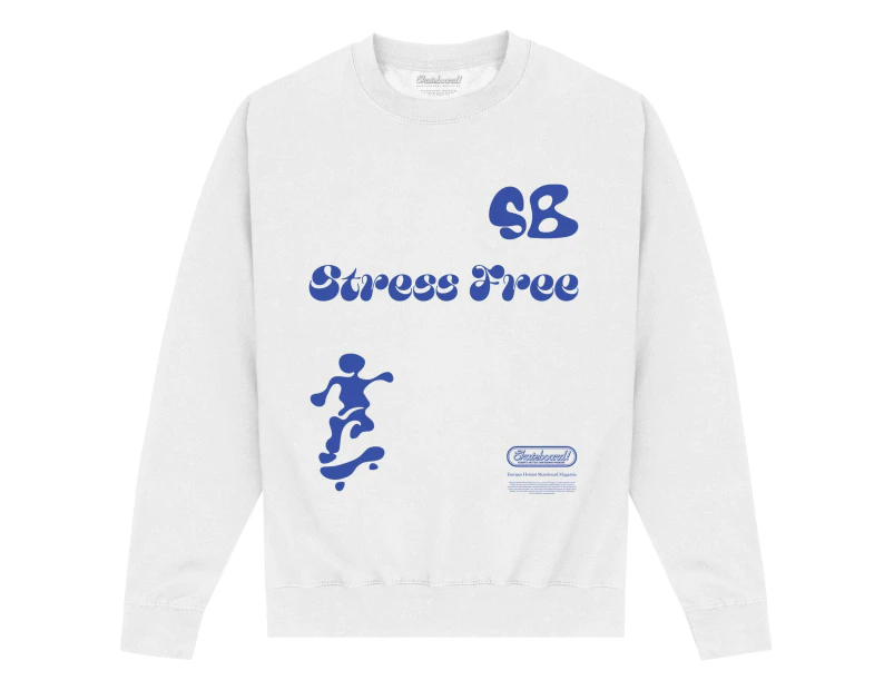 Skateboard! Unisex Adult Magazine SB Sweatshirt (White) - PN632