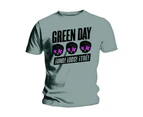 Green Day Unisex Adult Three Heads Better Than One T-Shirt (Grey) - RO2347