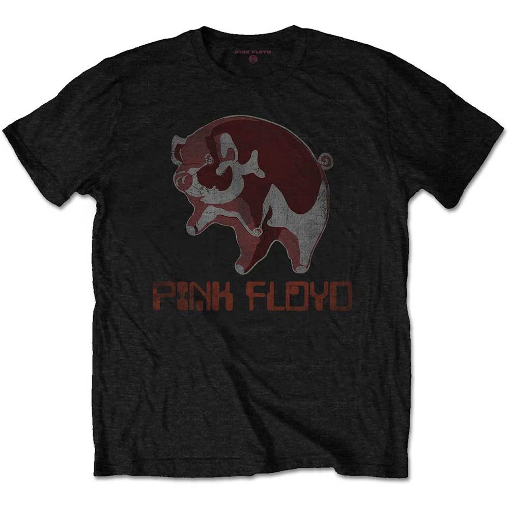 Pink Floyd Unisex Adult Ethnic Pig T-Shirt (Black) - RO1526