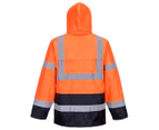 Portwest Mens H443 Contrast High-Vis Work Jacket (Orange/Navy) - PW826