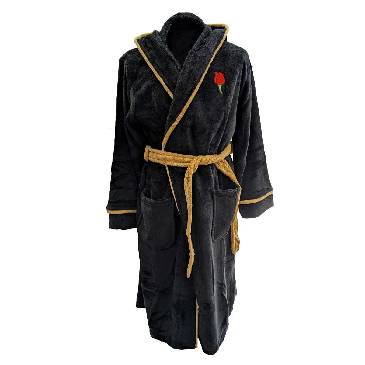 The Godfather Unisex Adult Rose Logo Dressing Gown (Black) - RO8429