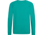 AWDis Academy Mens Crew Neck Raglan Sweatshirt (Emerald) - RW3916