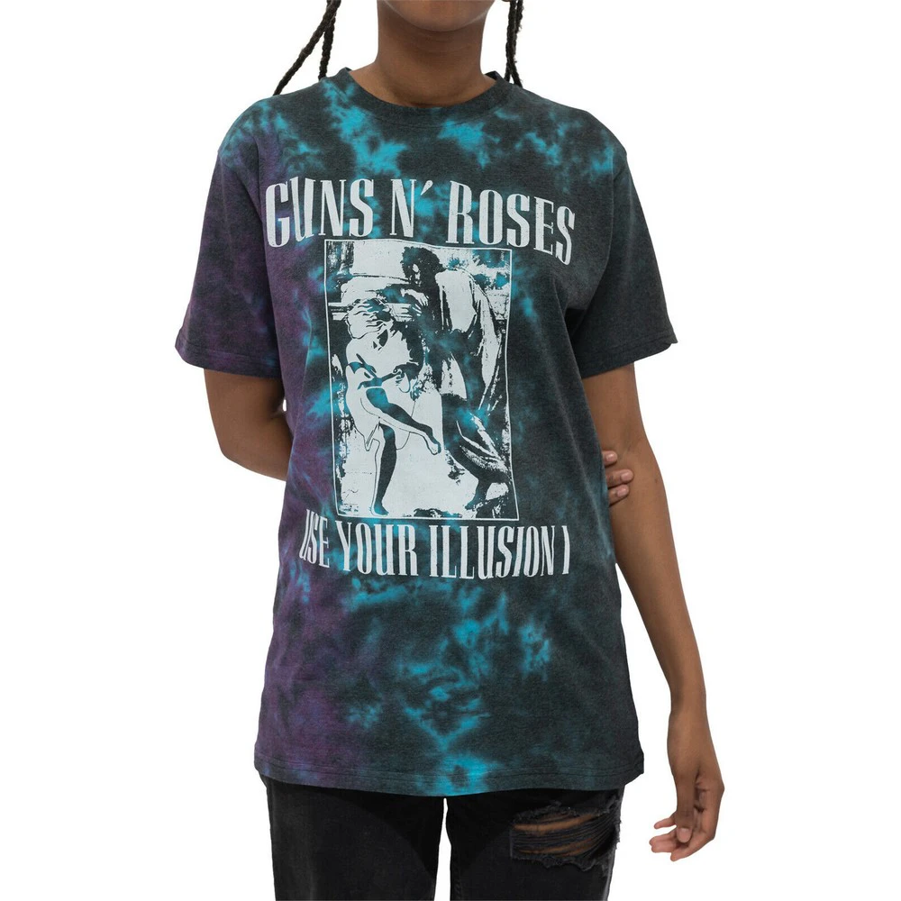 Guns N Roses Unisex Adult Use Your Illusion Monochrome T-Shirt (Blue) - RO4174