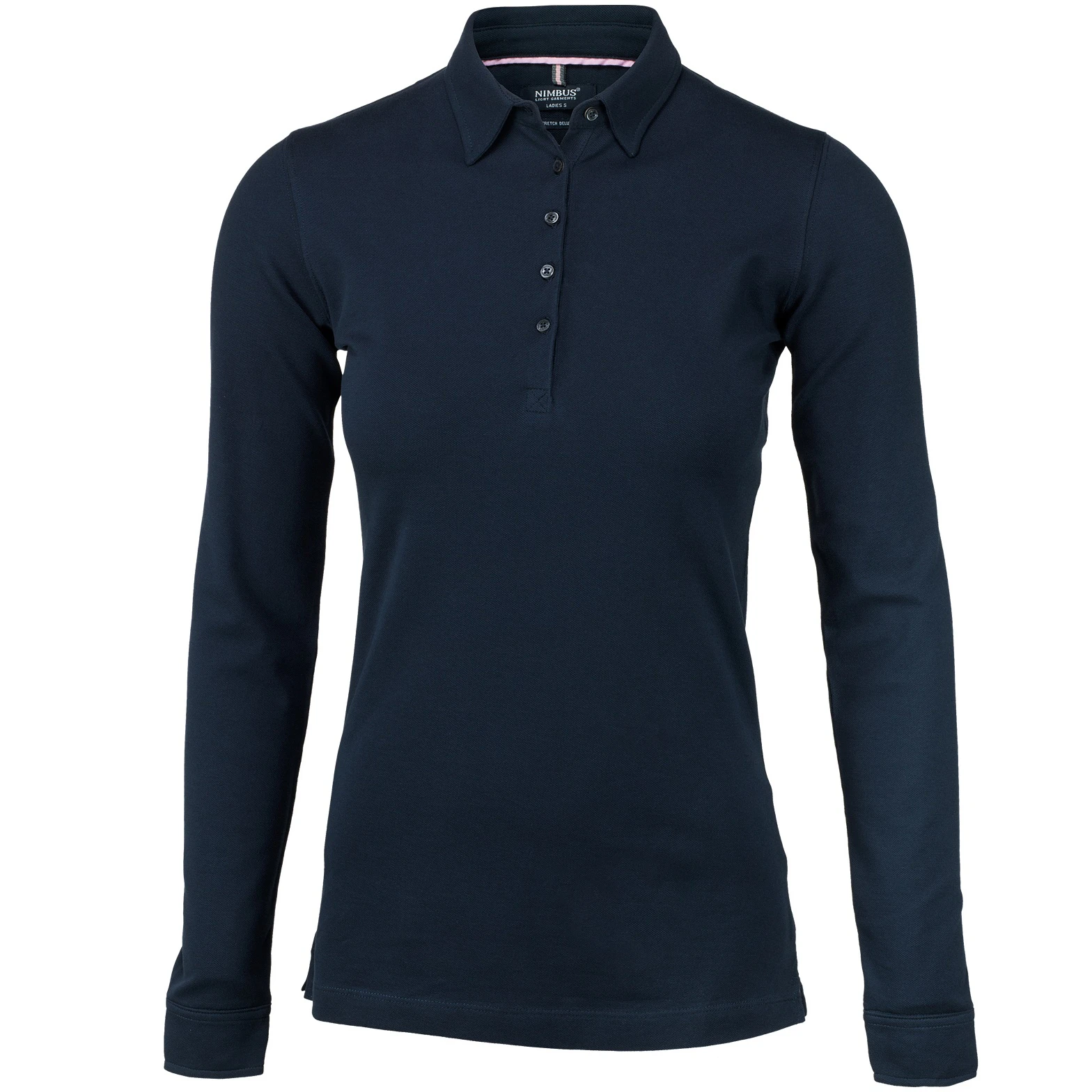 Nimbus Womens Carlington Deluxe Long Sleeve Polo Shirt (Navy) - RW5652