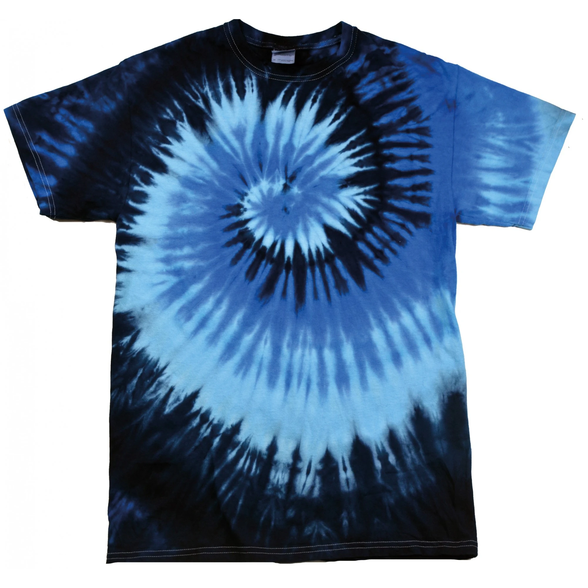 Colortone Womens Rainbow Tie-Dye Short Sleeve Heavyweight T-Shirt (Blue Ocean) - RW2627