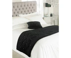 Riva Paoletti New Diamante Bed Runner (Black) - RV1286