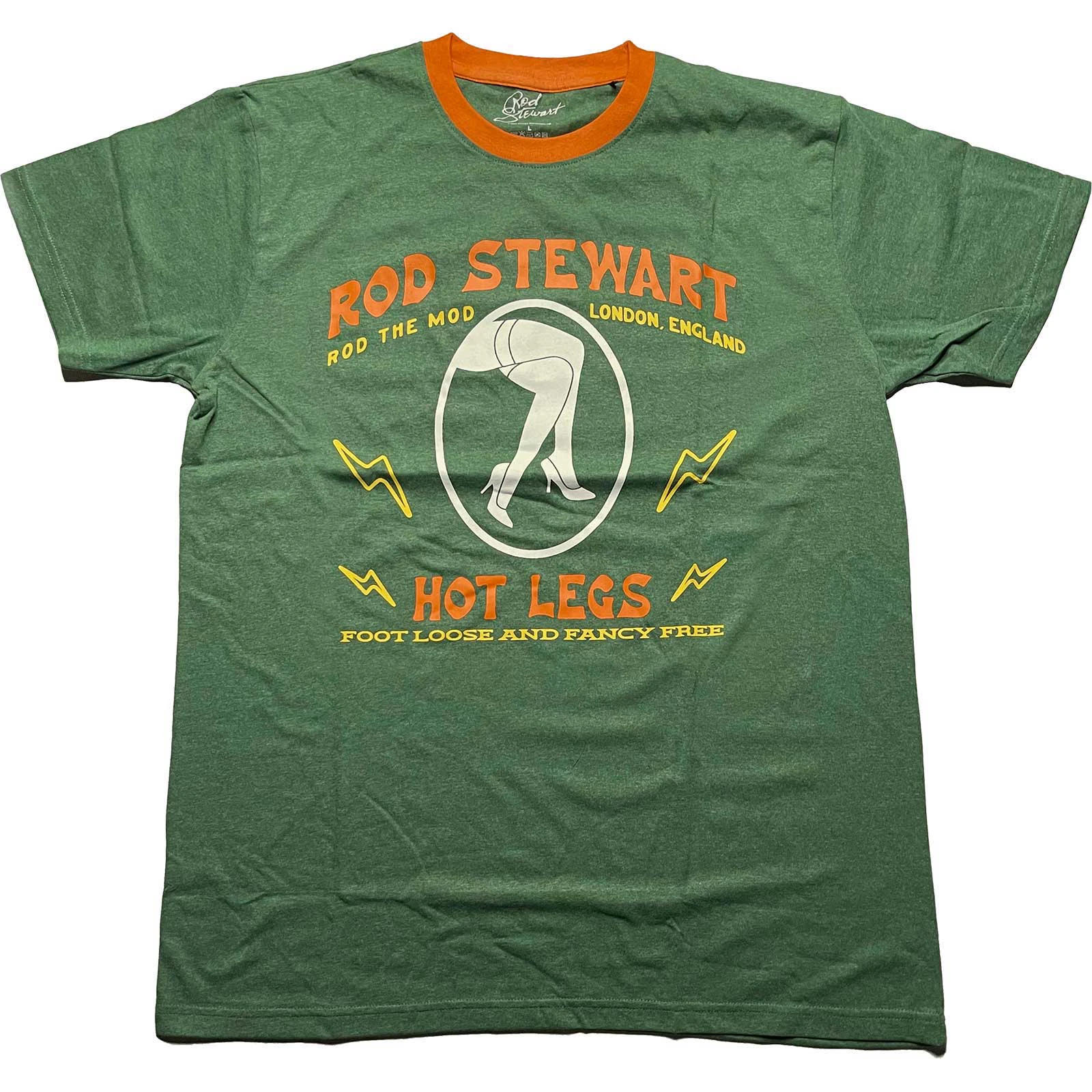 Rod Stewart Unisex Adult Hot Legs T-Shirt (Green) - RO5425