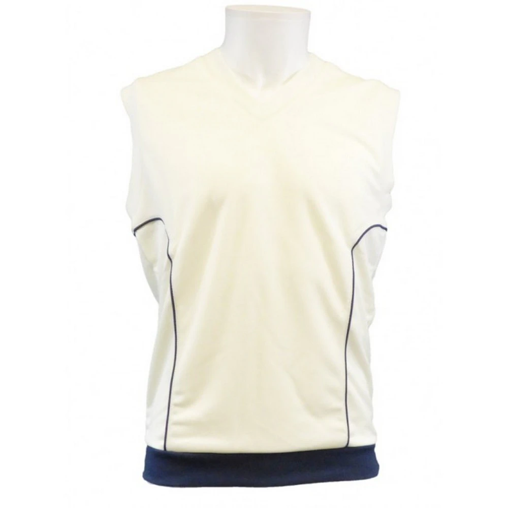 Carta Sport Unisex Adult Fleece Cricket Vest (White/Navy) - CS632