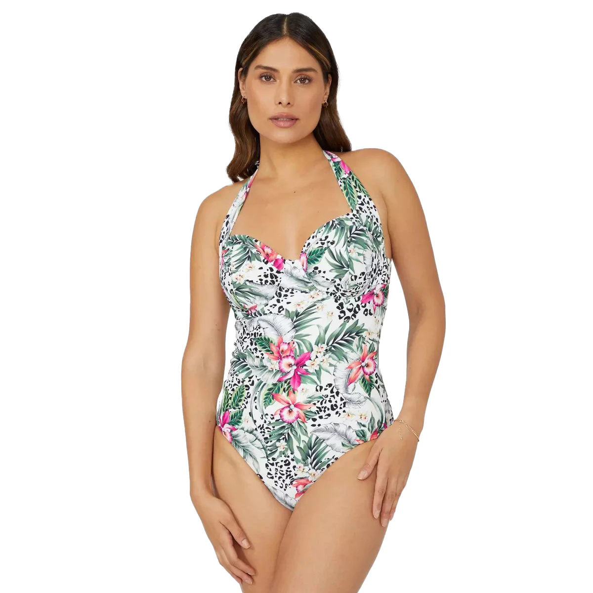 Gorgeous Womens Jungle Underwired One Piece Swimsuit (Multicoloured) - DH5742