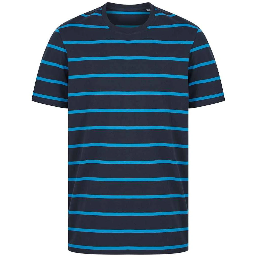 Front Row Unisex Adult Striped T-Shirt (Navy/Marine Blue) - PC4776