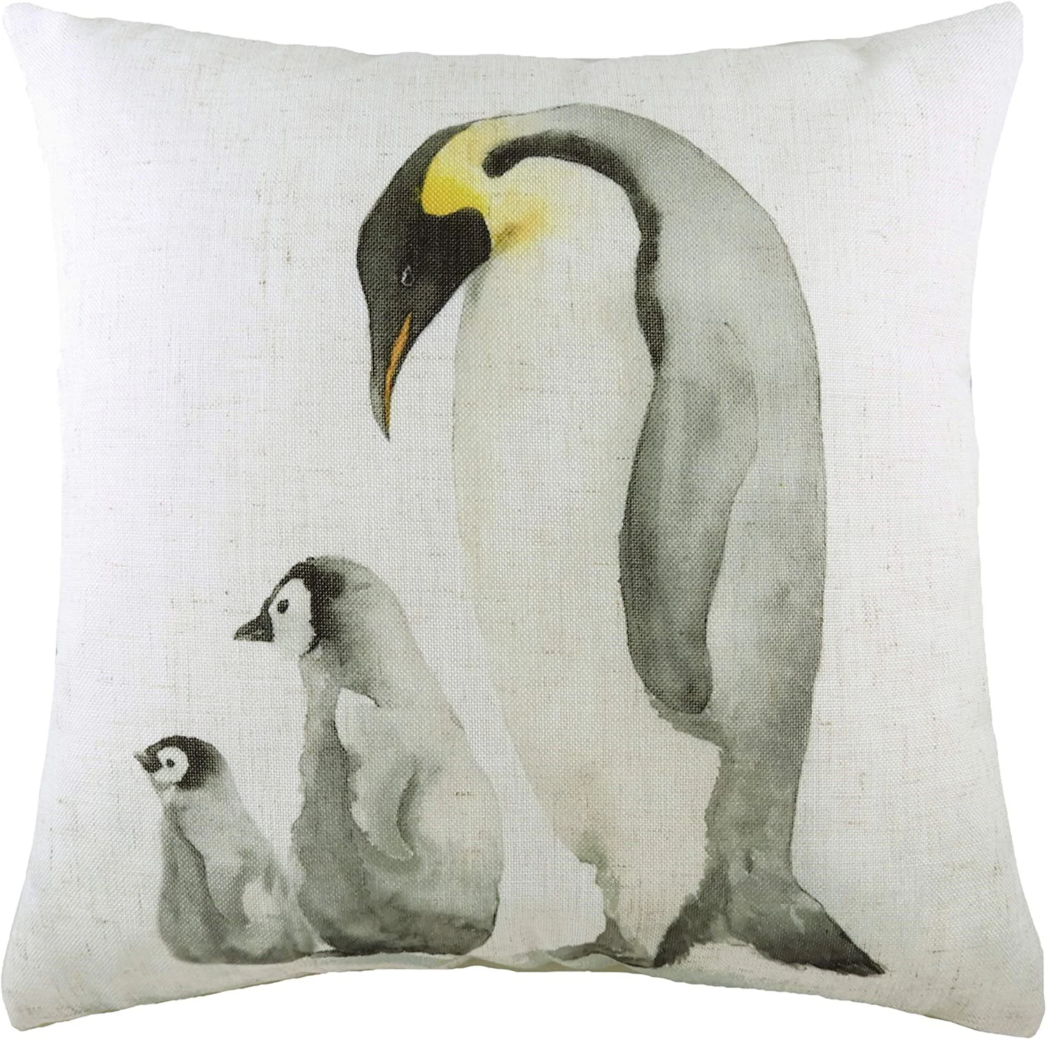 Evans Lichfield Penguin Family Cushion Cover (Off White/Black/Grey) - RV1969