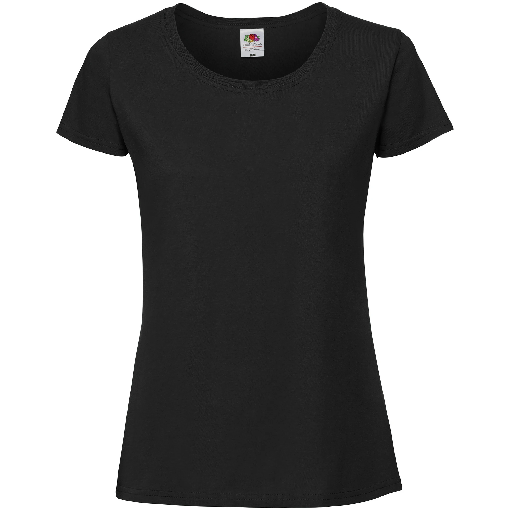 Fruit Of The Loom Womens Fit Ringspun Premium Tshirt (Black) - RW5975