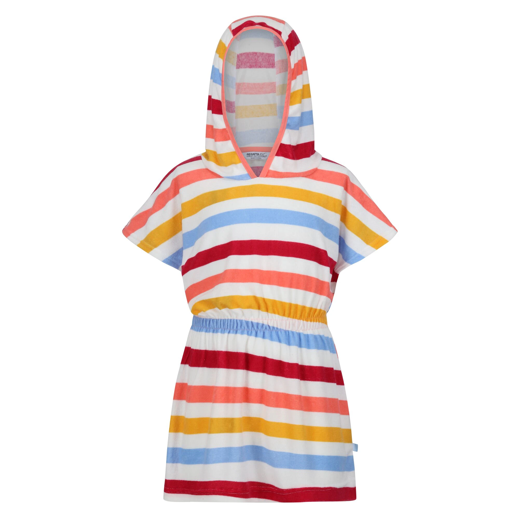 Regatta Childrens/Kids Bernessa Striped Towelling Poncho (Multicoloured) - RG8881