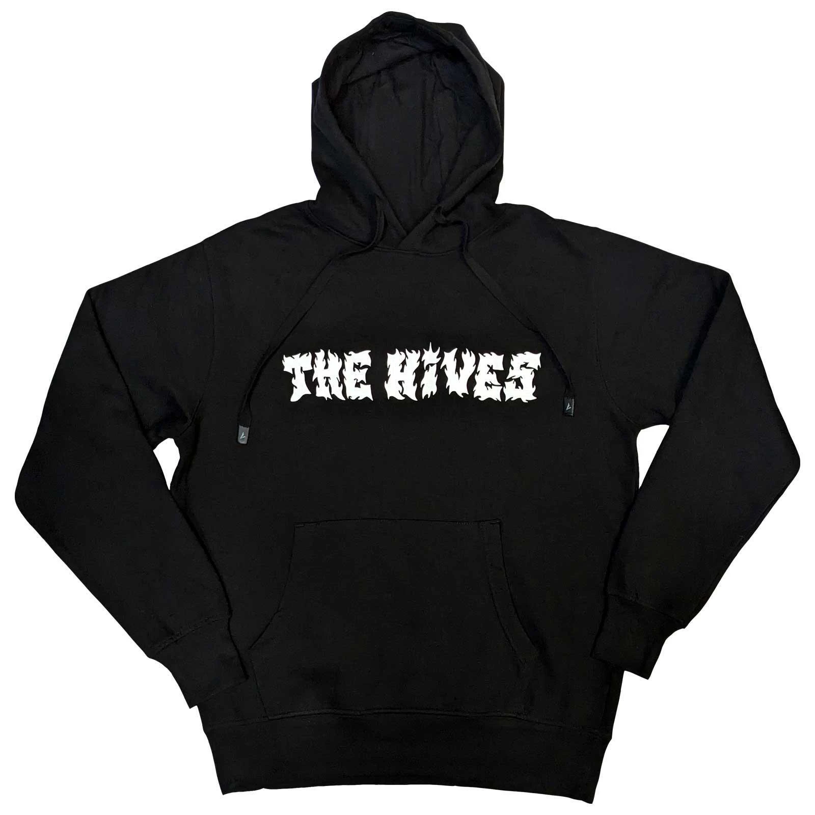 The Hives Unisex Adult Flames Logo Hoodie (Black) - RO9754